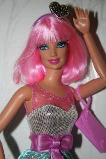   PINK HAIRED CUTIE FASHIONISTAS BARBIE DOLL, SWAPPIN STYLES WAVE 2