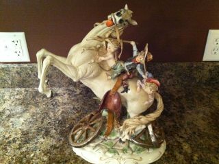 Tiziano Galli Sculpture FAR WEST Children Riding Horse Made in Italy 