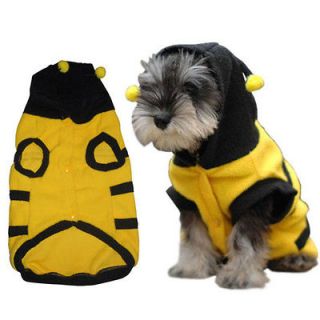 XXS Cute Bee Dog Clothes Hoodies Pet Supplies Pet Apparel Bumblebee 