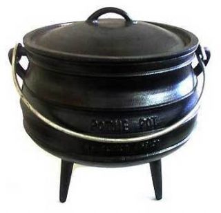 Cauldron Cast iron Potjie pot Sz 6 Outdoor cookware Survival WICCA 