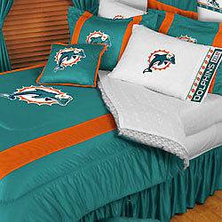nEw NFL 4pc MIAMI DOLPHINS Twin Comforter BEDDING SET