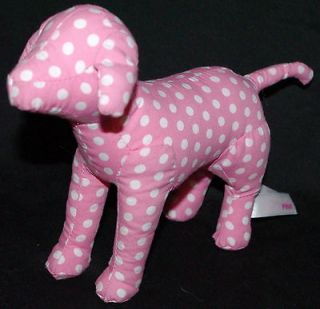 Victorias Secret VS Pink and White Polka Dot Stuffed Dog 2004