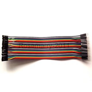 40PCS Dupont Wire Color Jumper Cable，2.54mm 1P 1P Male to Female For 