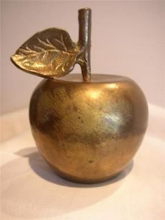   Solid Brass Apple Maid Butler Dinner Bell Metal Antique With Handle