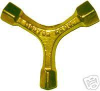 FURNITURE REPAIR PART BRASS 3 WAY BED BOLT WRENCH B7994