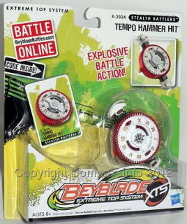 Beyblade XTS Stealth Battler Tempo Hammer Hit X 202A Red & White