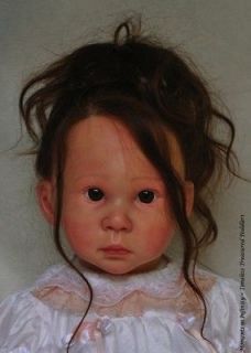 Beautiful Reborn Toddler Girl Collectors Doll Iris Human Hair