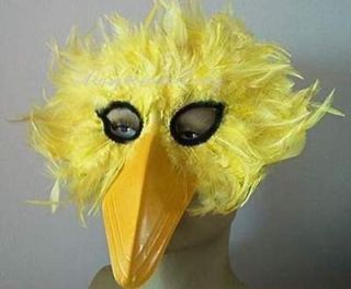 bird mask yellow chicken feather beak costume accessory prop nice 