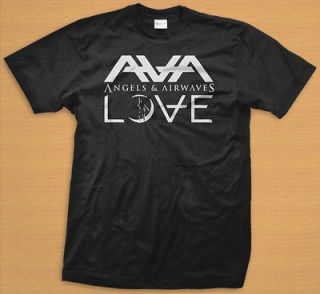 New Angels and Airwaves LOVE AVA Rock Band Logo Mens Black T Shirt 