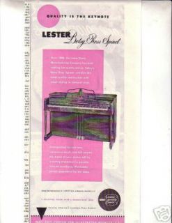 Lester Baby Ross Spinet Piano Print Ad 1948