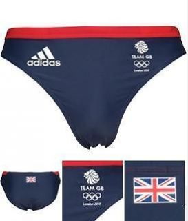 Adidas Team GB 2012 Olympics Mens Swimming Trunks Diver Briefs BNWT 32 