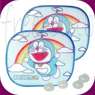 2pc Doraemon Fly Foldable Car Window Sun Shade Shield