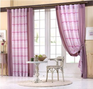 HN008 Rainbow Pearl Stripe Curtain Pink Color, 2 Sizes