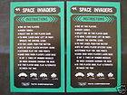 Cocktail Table Game Instructions   Space Invaders