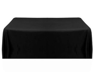 BLACK 54x96 RECTANGLE POLYESTER TABLECLOTH wholesale lot 