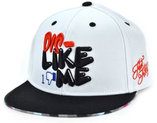   ME FLAT FITTY SNAPBACK HAT WHITE / BLACK / RED CAP FACEBOOK DIS LIKE