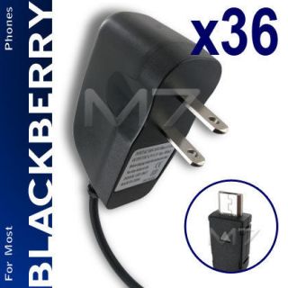   LOT of 36 TRAVEL HOME CHARGER for BLACKBERRY PHONES DC WALL ADAPTER