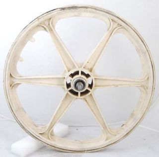 Used Skyway O.E. White 6 Spoke BMX Mag Rear Wheel 20 Radical 