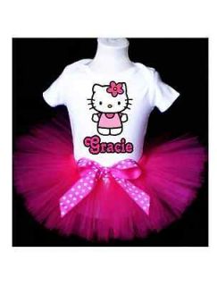 BIRTHDAY HELLO KITTY TUTU OUTFIT PINK DRESS 1ST 2ND 3RD 4TH 5TH 6TH