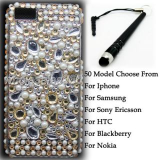   Pearl Crystal Diamond Rhinestone Case Cover For Cell Phone Iphone