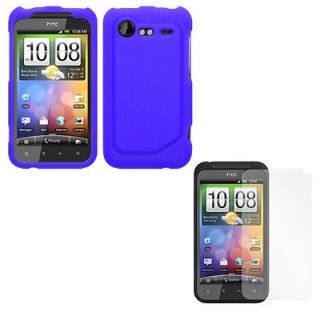 Fosmon Blue Silicone Case+Screen Protector FIlm for HTC DROID 