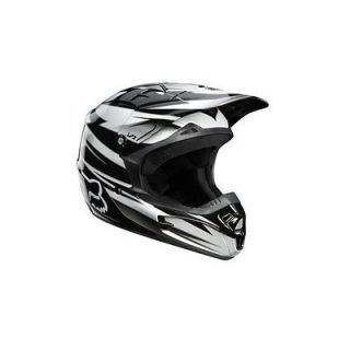   V1 Helmet Pilot Race Adult Small Dirt Bike ATV Black Silver SALE