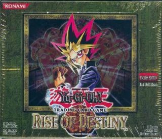 YUGIOH RISE OF DESTINY ROD 1st EDITION BOOSTER BOX BLOWOUT CARDS
