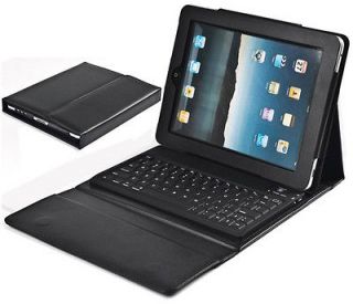 New iPad 2 iPad 3 Leather Case & Bluetooth Portable Wireless Keyboard