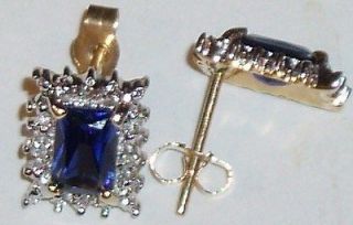 blue diamond earrings in Diamond