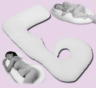 MATERNITY / PREGNANCY BED BODY PILLOW W/ REMOVABLE WHITE PILLOW COVER