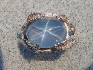 LINDE LINDY TRANS BLUE STAR SAPPHIRE CREATED RING