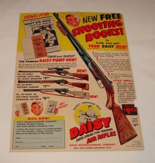 1959 Daisy bb gun ad ~ New Free Shooting Books