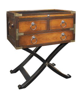 AUTHENTIC MODELS Bombay Box End / Bedside Wood Table Reproduction 