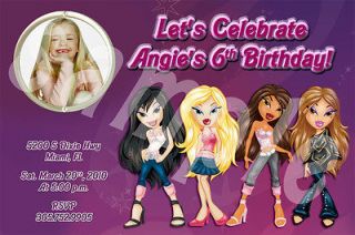 Bratz Fashion Dolls Custom Birthday Party Photo Invitations FAST More 