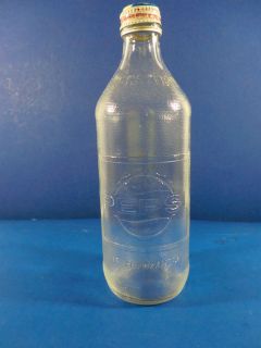 Pepsi Cola Embossed Glass 16 Ounce No Return Bottle No Label Aluminum 