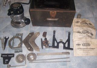 Vintage Craftsman Router 5/8 HP With accessories Cutter grinding 