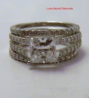   cut diamond wedding set in Engagement/Wedding Ring Sets