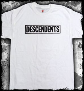 Descendents   Text Logo White t shirt   Official   FAST SHIP