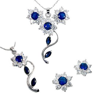 wedding jewelry set blue in Bridal & Wedding Party Jewelry