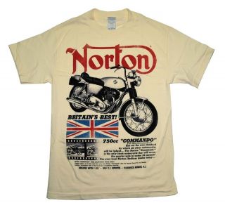 Norton Motorcycles Britains Best 750CC Commando Bike T Shirt Tee