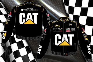 NASCAR Jacket 2012 Jeff Burton Caterpillar Mens Nascar Twill Jacket JH 