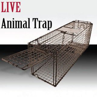   Skunk Possum Rabbit Cat Live Humane Animal Trap 31x9x11 Cage Brown