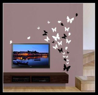 Up to 53 Mixed Butterfly Bedroom Bathroom Kitchen Wall Art Stickers 