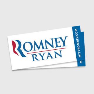 10) Official Romney Ryan 2012 Bumper Stickers   Mitt Paul Republican