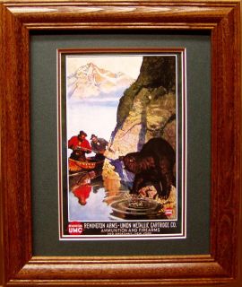 Remington Firearms/Black Bear Hunters/Wester​n Canoe/Old Time Poster 