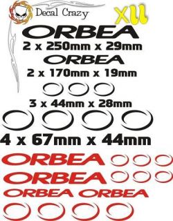 ORBEA Bicycles Mountain Bike Vinyl decalsstickers x11