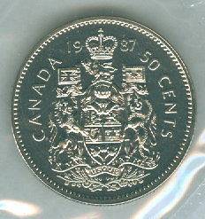    PL Proof Like Half Dollar 50 Fifty Cent 87 Canada Canadian BU Coin
