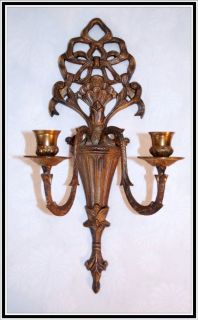   Regency Metal Victorian Styled Ornate Wall Decor Candle Holder