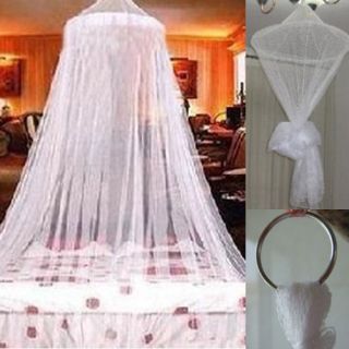 Elegant White Insect Fly Bed Canopy Netting Curtain Dome Mosquito Net 