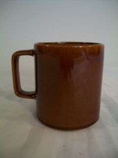 Hyalyn Porcelain Brown Coffee Cup Hickory NC #909 Marked Hyalyn USA 
